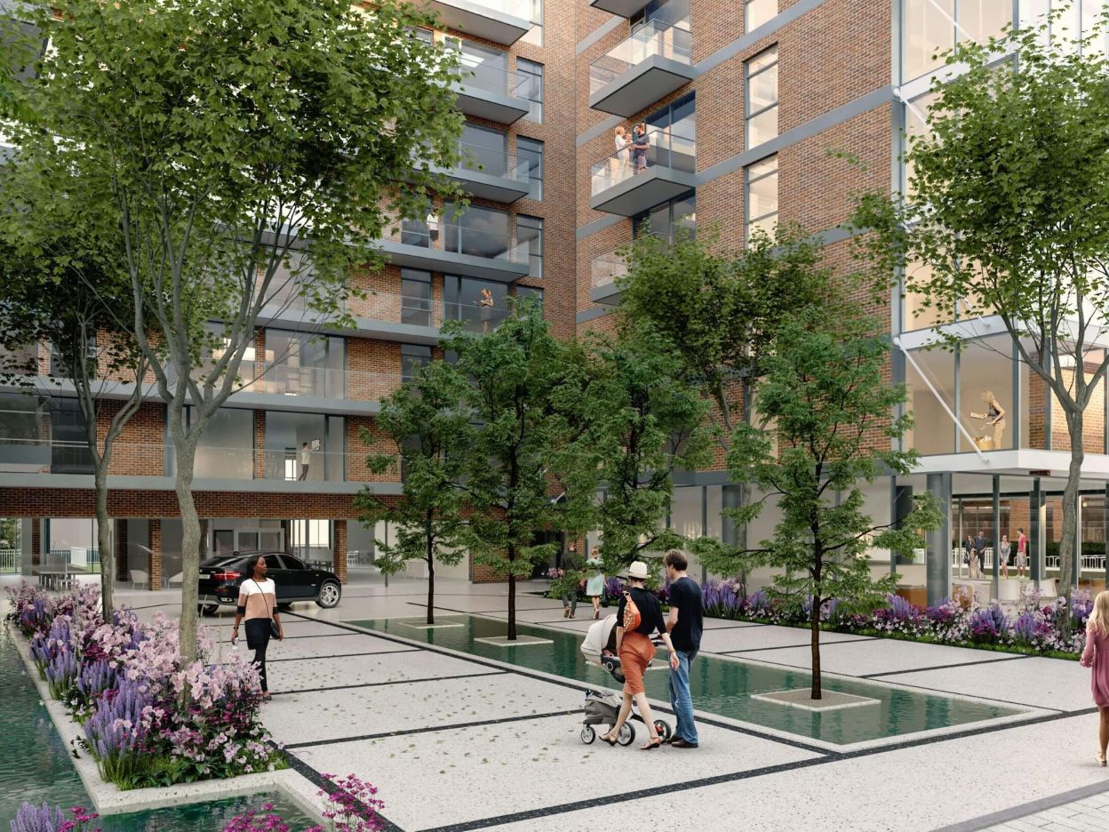 A strategic housing development of 628 build to rent apartments near Dundrum Town Centre, Dublin, with new pedestrian and cycle links.