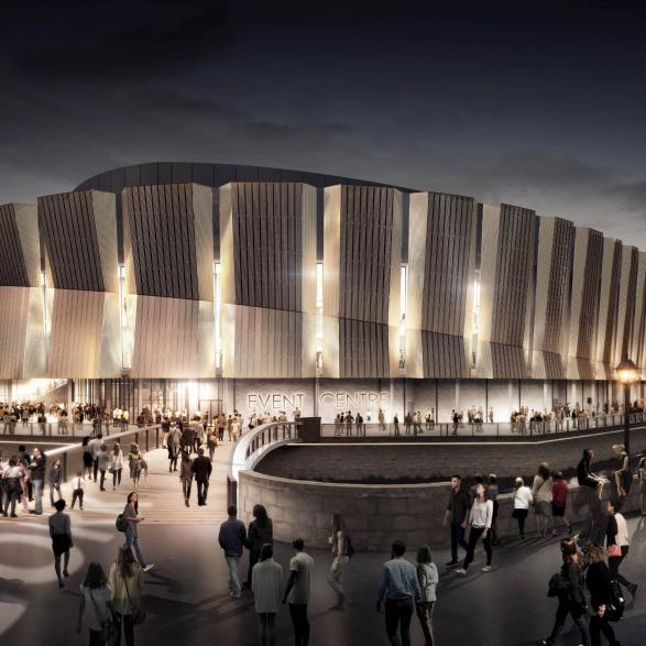 In the urban history of cities and their rivers, u shaped meanders always attracted core civic development. The placement of a new civic building, in the form of an arena, addressing the 90 degree River Lee meander, is a natural step within the Brewery Quarter masterplan.