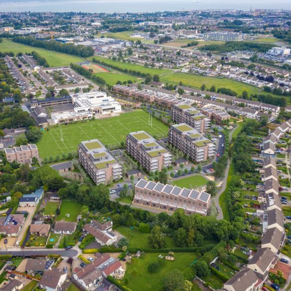 Clonkeen, a strategic housing development in Dublin by Scott Tallon Walker Architects.