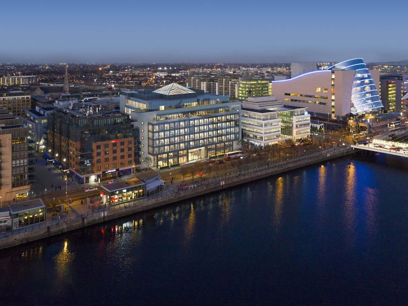 The existing building at 25-28 North Wall Quay is 18 years old and requires upgrading to provide modern, energy efficient office accommodation for the incumbent occupiers: A&L Goodbody Solicitors.