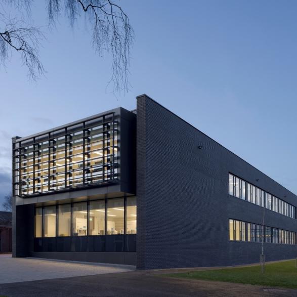 A STEM building at Dundalk Institute of Technology with teaching and research laboratories for cell culture, agriculture, chemistry and pharmaceutical study.