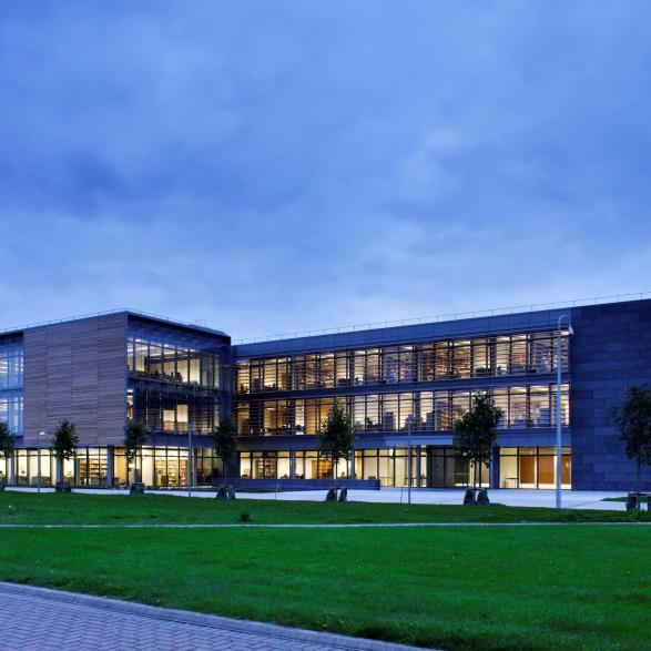 The New Humanities and Social Sciences Research Building is home to the English & Media Studies Department, the National Institute for Regional & Spatial Analysis, and the Institute for Research in Irish Historical and Cultural Traditions.
