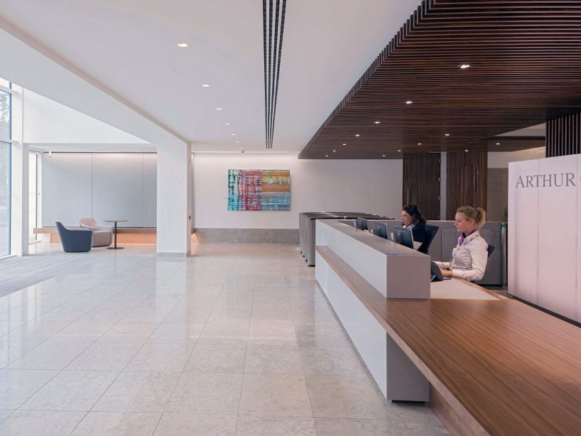 The new headquarters for, Arthur Cox, one of Ireland&rsquo;s leading law firms, provides state of the art office meeting and social spaces in an elegant, sophisticated and relaxed interior.