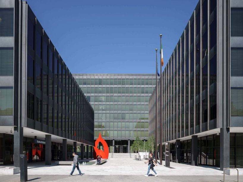 This complex of three office buildings on Baggot Street is a Dublin Landmark, rightly lauded for an elegant transition from Georgian Dublin to taller development and for its confident, international flair.